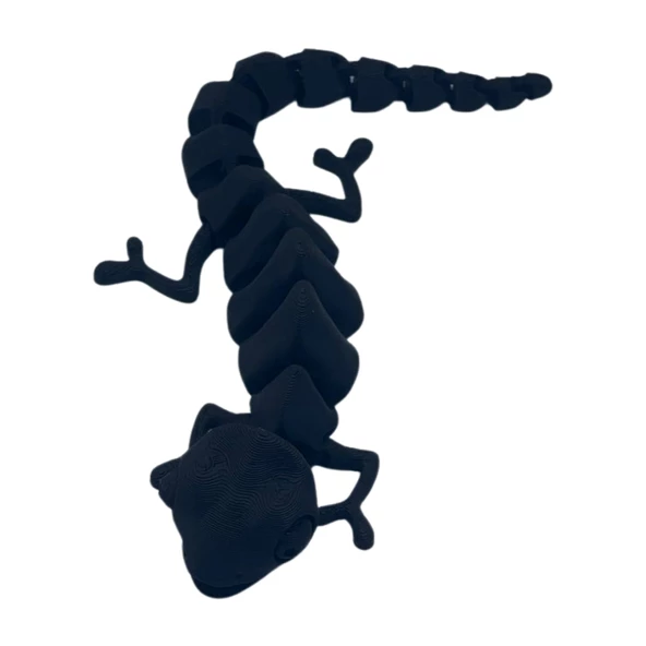 3D Hareketli Bukalemun Figürlü Oyuncak - Siyah - Resim 3