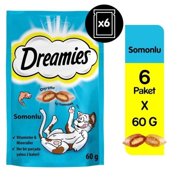 Dreamies Somonlu Kedi Ödül Maması 6X60GR