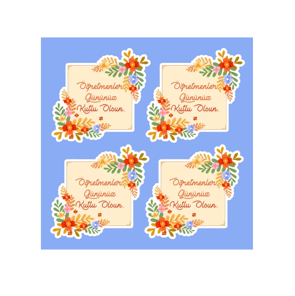 Öğretmenler Günü Tebrik , Hediye Etiketi ,Etiket kağıdı 28 li set - Resim 3