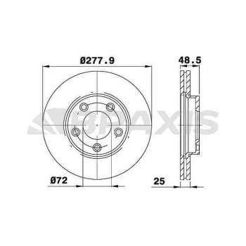 ON FREN DISK AYNASI HAVALI MAZDA 5 05-MAZDA 3 03-10 277X5 - BRAXIS AE0153