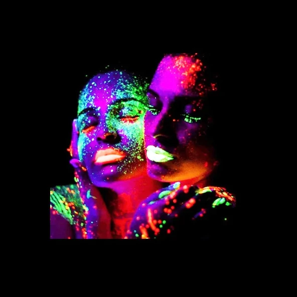VIP 12PCS FACE PAİNT GLOW IN THE DARK UNDER UV LİGHT 12 ADET GLOW NEON BOYA UV PARLAYAN VÜCUT BOYASI - Resim 4