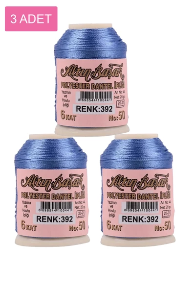 3 Adet Altınbaşak Oya ve Dantel İpi 20 gr -    - No: 392