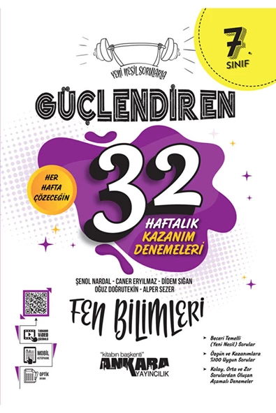 7. Sınıf Güçlendiren 32 Haftalık Fen Bilimleri Kazanım Denemeleri / 9786258149371