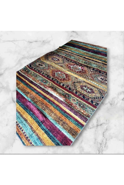 Etnik Halı Kilim, Otantik Eskitme Tipi Kilim Desenli Halı, Halı - 4