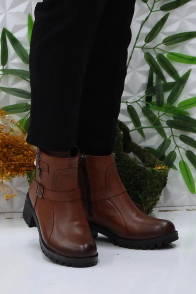 Mehmet Mete 42831 Taba Orijinal Hakiki Deri İçi Kürklü Kaymaz Taban Kadın Bot - 2