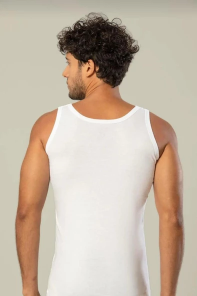 ERDEM 1128 ERKEK KARE YAKA KAŞKORSE ASKILI ATLET TEKLİ - Resim 4