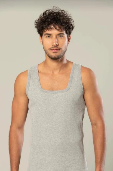 ERDEM 1128 ERKEK KARE YAKA KAŞKORSE ASKILI ATLET 6 ADET - 5