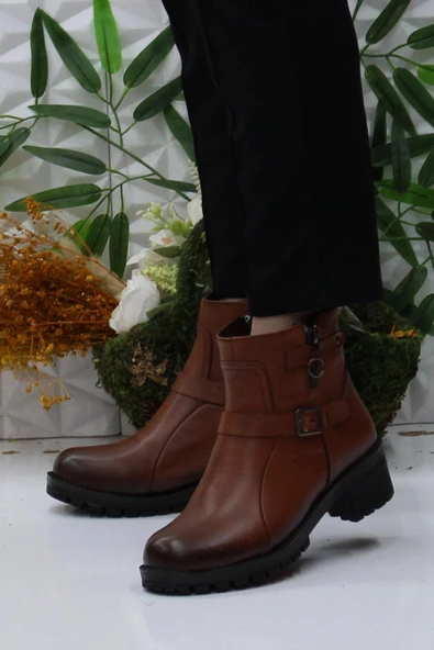 Mehmet Mete 42831 Taba Orijinal Hakiki Deri İçi Kürklü Kaymaz Taban Kadın Bot - 3