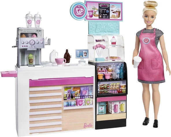 Barbie'nin Kahve Dükkanı Oyun Seti, 3 yaş ve üzeri, GMW03