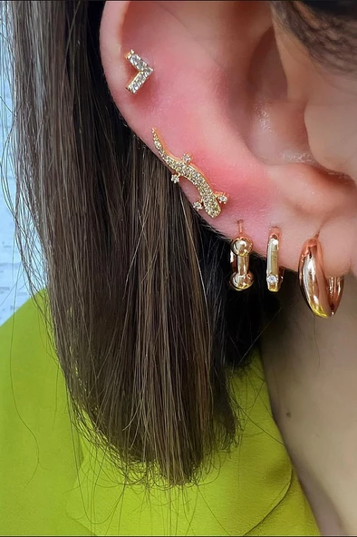 BUĞDAY TANESİ OVAL KÜPE - Resim 3