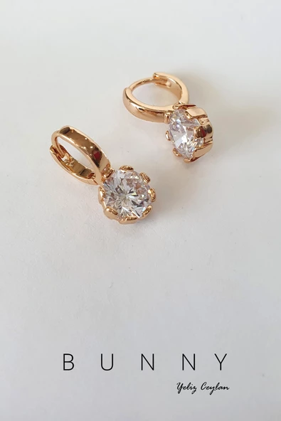 MİNİ HALKALI TEK TAŞ KÜPE - Resim 5