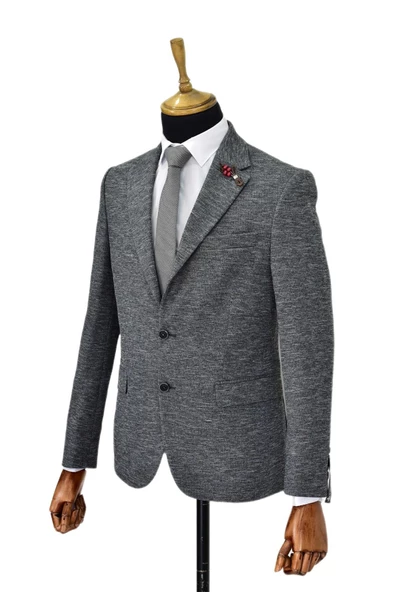 Erkek Tek Spor Ceket Çift Yırtmaçlı BGL-ST03972 - Resim 4