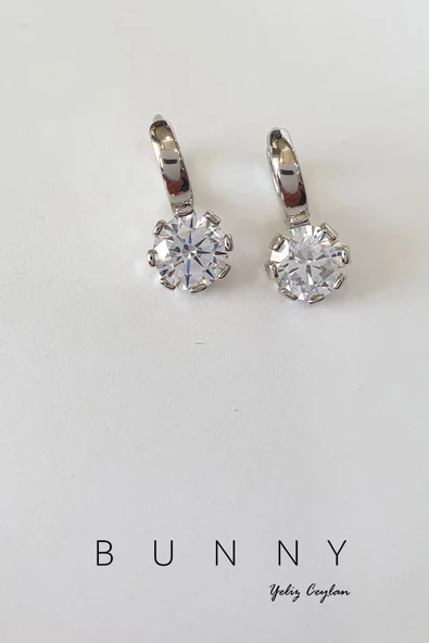 MİNİ HALKALI TEK TAŞ KÜPE - Resim 7