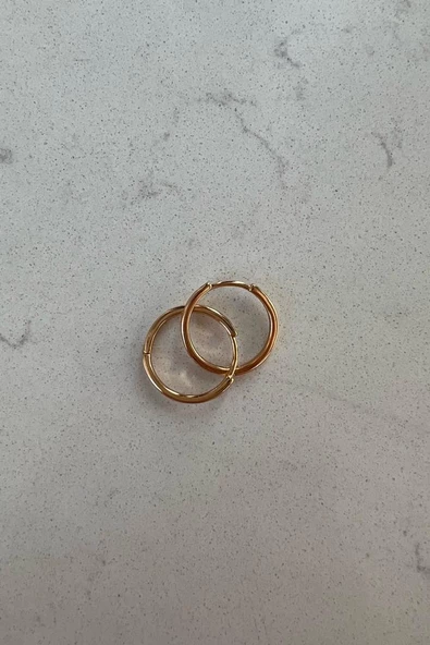 BASİC HALKA KÜPE 24K ALTIN KAPLAMA