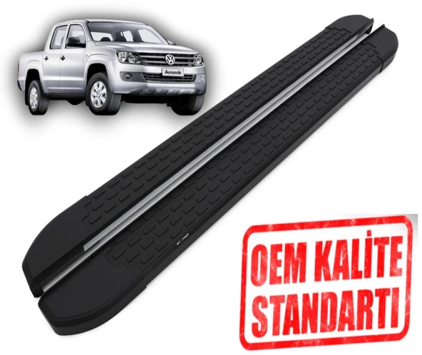 AMAROK 2010 2011 2012 2013 2014 2015 2016 2017 2018 2019 2020 ARACA ÖZEL NEVADA SİYAH YAN BASAMAK ürün görseli 1