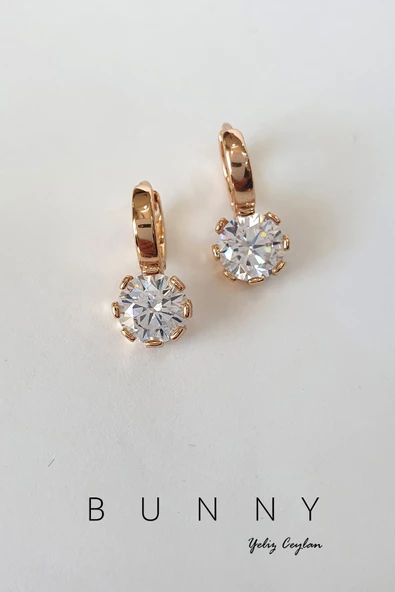 MİNİ HALKALI TEK TAŞ KÜPE - Resim 2