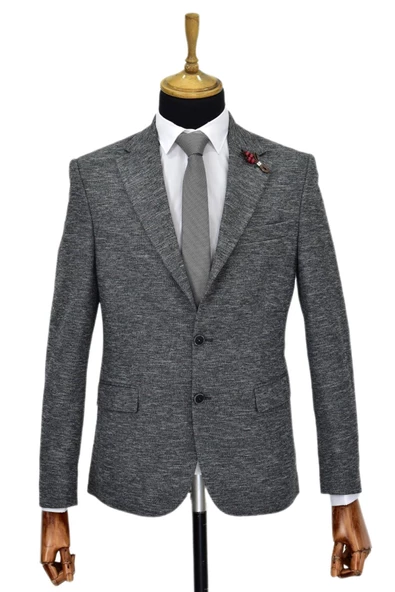 Erkek Tek Spor Ceket Çift Yırtmaçlı BGL-ST03972 - Resim 2