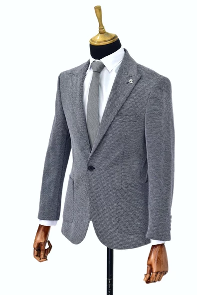 Erkek Tek Spor Ceket Çift Yırtmaçlı BGL-ST03983 - Resim 10