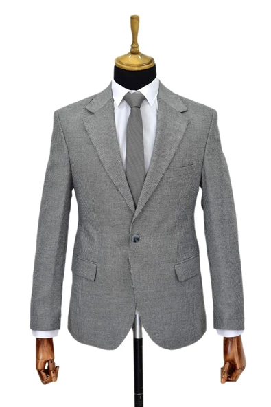 Erkek Gri Tek Spor Ceket Çift Yırtmaçlı BGL-ST03981 ürün görseli