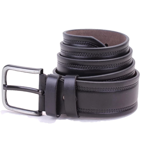Dagoster DMK26-452 Siyah 4.5 cm Suni Deri Erkek Kemer - Resim 3