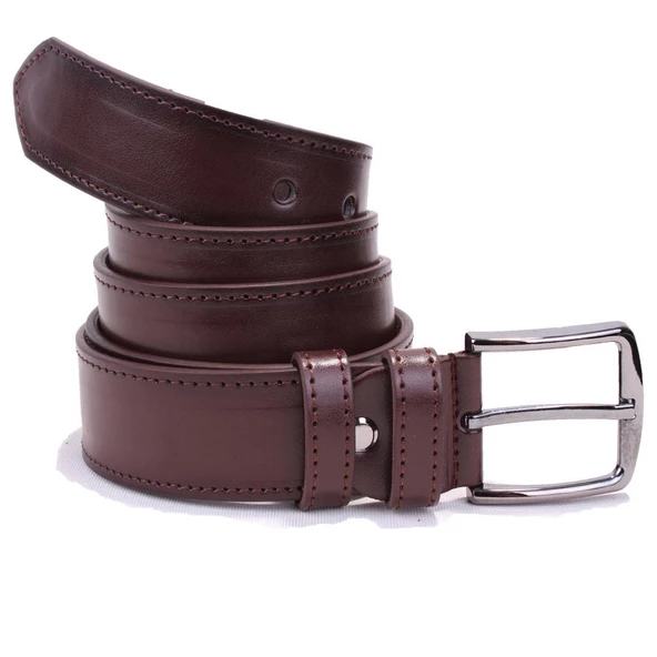 Dagoster DMK26-354 Kahve 4 cm Suni Deri Erkek Kemer - 4