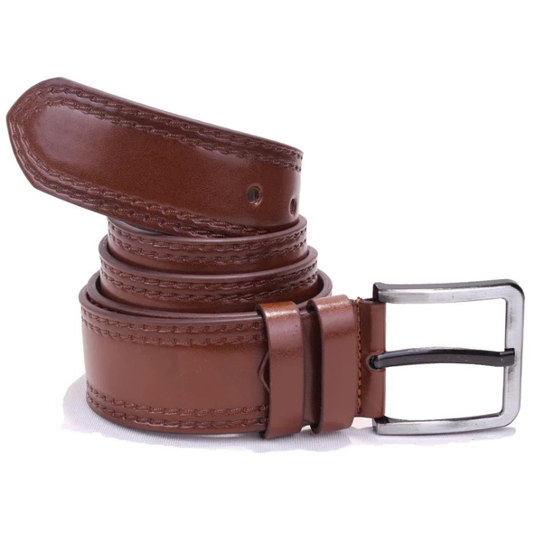 Dagoster DMK26-455 Taba 4.5 cm Suni Deri Erkek Kemer - Resim 4