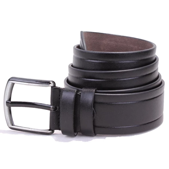 Dagoster DMK26-454 Siyah 4.5 cm Suni Deri Erkek Kemer - Resim 3