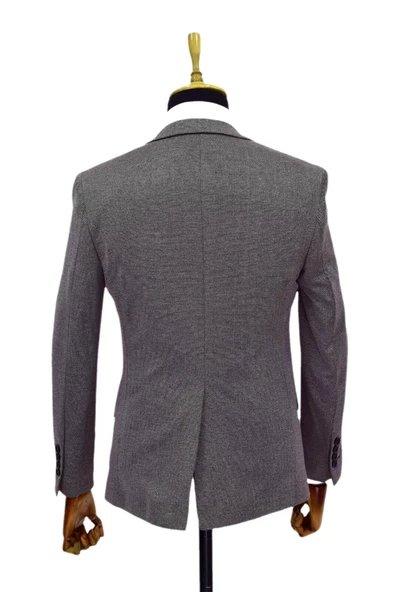 Erkek Bordo Tek Spor Ceket Çift Yırtmaçlı BGL-ST03973 - Resim 6