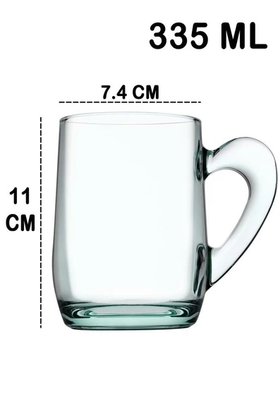 55521 Aware Mocha & Chai Cam 2li 335cc Kulplu Çay Kahve Mug Kupa Bardak Takımı - 3
