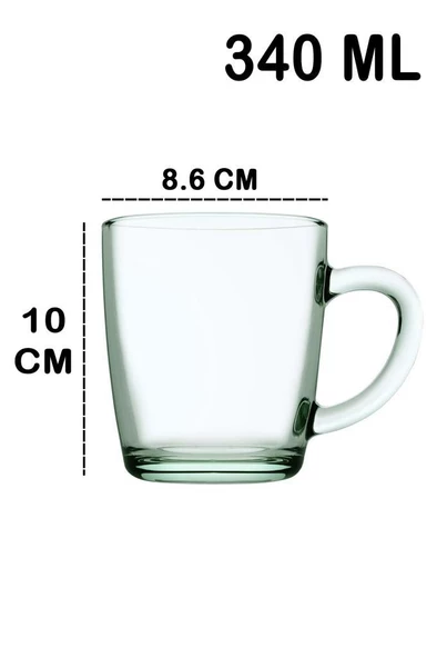 55531 Aware Basic Cam 2li 340cc Kulplu Çay Kahve Mug Kupa Bardak Takımı - 3