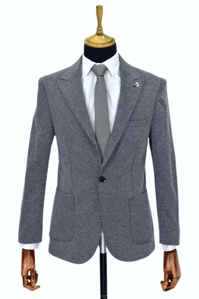 Erkek Tek Spor Ceket Çift Yırtmaçlı BGL-ST03983 - Resim 3