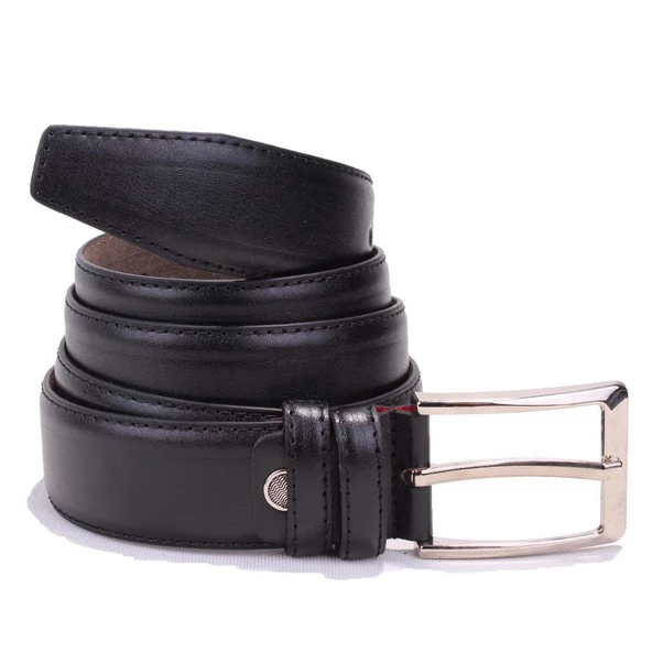 Dagoster DMK26-301 Siyah 3,5 cm Suni Deri Erkek Kemer - 2