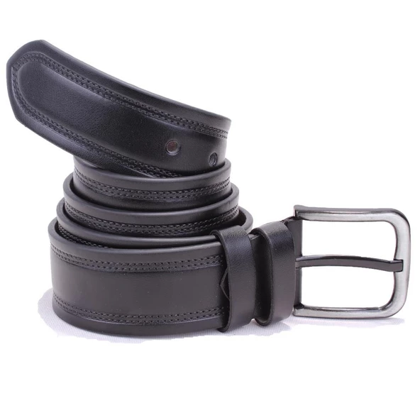 Dagoster DMK26-452 Siyah 4.5 cm Suni Deri Erkek Kemer - Resim 4