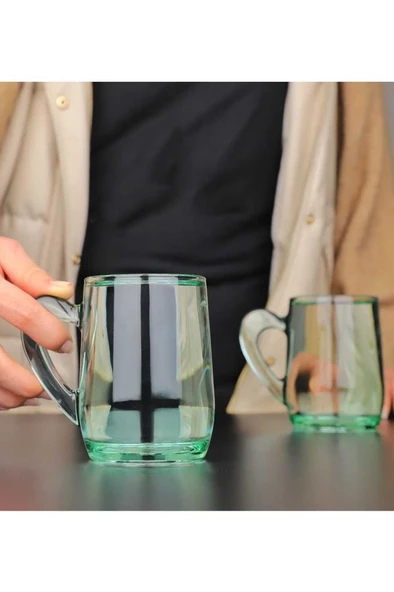 55521 Aware Mocha & Chai Cam 2li 335cc Kulplu Çay Kahve Mug Kupa Bardak Takımı - 2