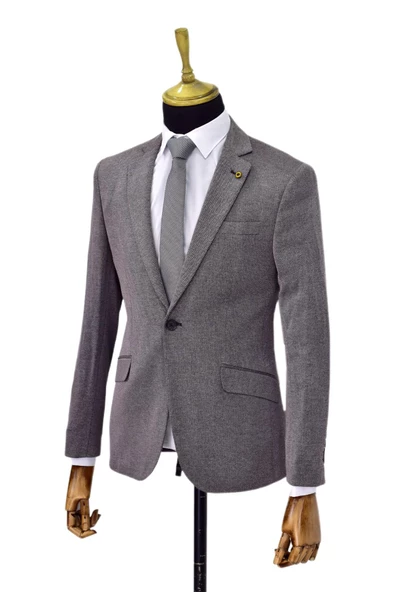 Erkek Bordo Tek Spor Ceket Çift Yırtmaçlı BGL-ST03973 - Resim 4