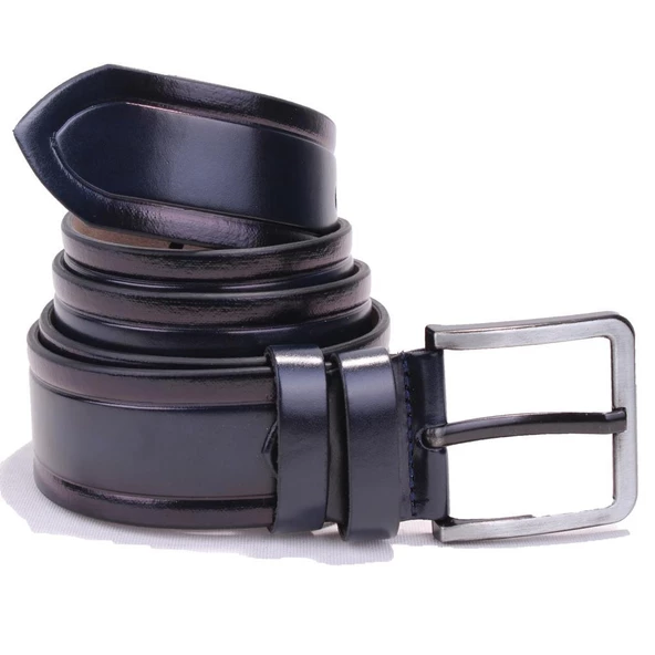 Dagoster DMK26-454 Lacivert 4.5 cm Suni Deri Erkek Kemer - 4