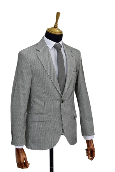 Erkek Tek Spor Ceket Çift Yırtmaçlı BGL-ST03982 - Resim 6