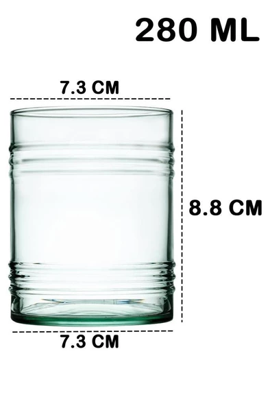 420370 Aware Tin Can 280 ML Cam 4lü Su Meşrubat Bardağı Takımı - 6