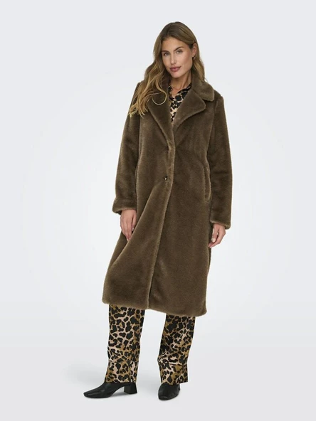 Only Meagan Fur Kadın Uzun Mont 15326004 - 3