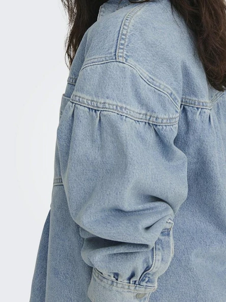 Only Annı Kadın Jean Gömlek 15284611 - 3