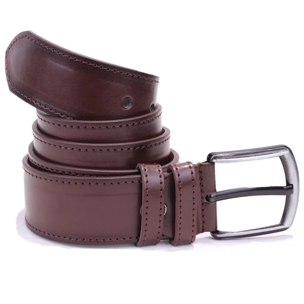 Dagoster DMK26-459 Kahve 4.5 cm Suni Deri Erkek Kemer - 2
