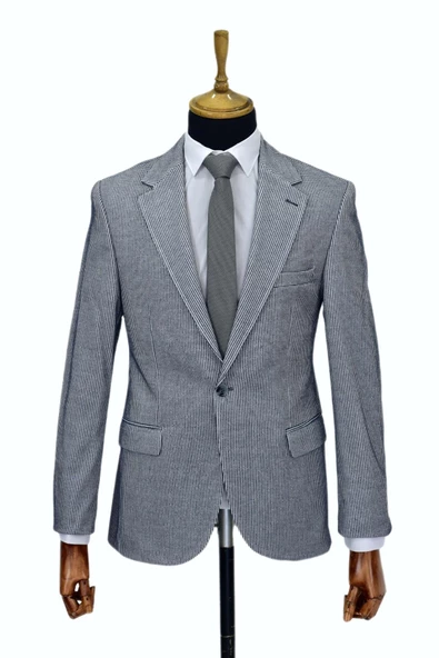 Erkek Tek Spor Ceket Çift Yırtmaçlı BGL-ST03982 - Resim 3