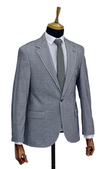 Erkek Tek Spor Ceket Çift Yırtmaçlı BGL-ST03982 - Resim 4