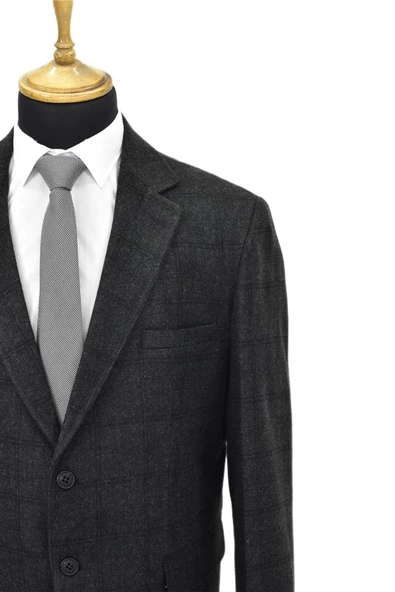 Erkek Kışlık Kumaş Tek Ceket 4 Drop BGL-ST03965 - Resim 9