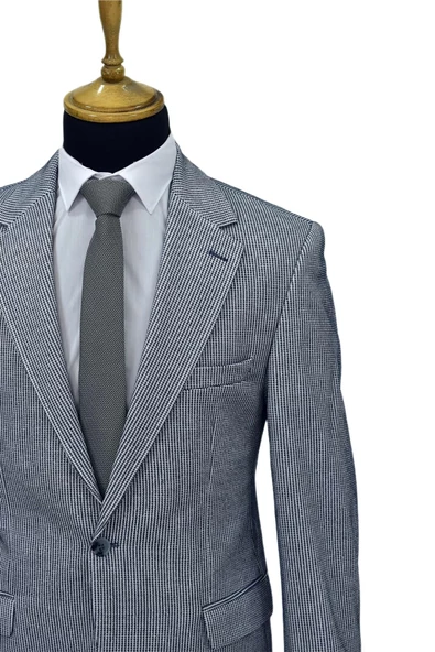 Erkek Tek Spor Ceket Çift Yırtmaçlı BGL-ST03982 - Resim 9