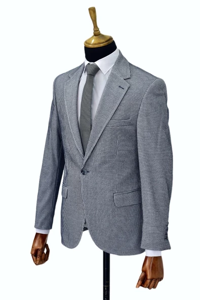 Erkek Tek Spor Ceket Çift Yırtmaçlı BGL-ST03982 - Resim 7