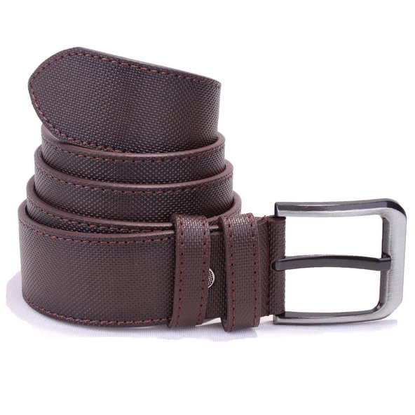 Dagoster DMK26-458 Kahve 4.5 cm Suni Deri Erkek Kemer - Resim 4