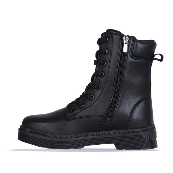 Skuaıter 24070 Plct Siyah Nova Kadın Düz Bot - Resim 3