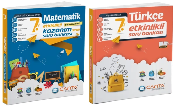 Çanta 2025 7. Sınıf Matematik + Türkçe Etkinlikli Kazanım Soru Seti 2 Kitap