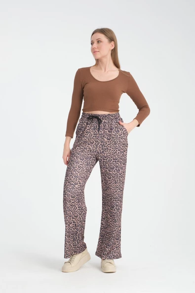 Leopar bol paça pantolon 857210